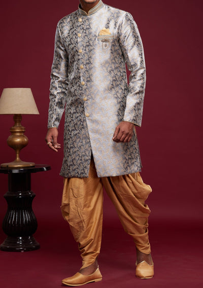 Men's Semi Indo Western Party Wear Sherwani Suit - db23842
