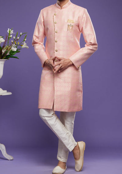 Men's Semi Indo Western Party Wear Sherwani Suit - db23865