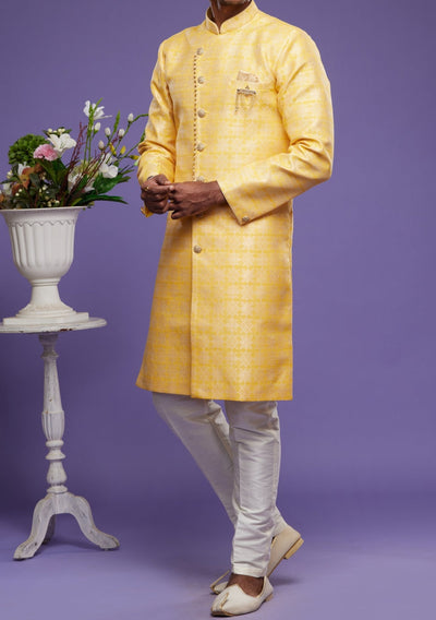 Men's Semi Indo Western Party Wear Sherwani Suit - db23864