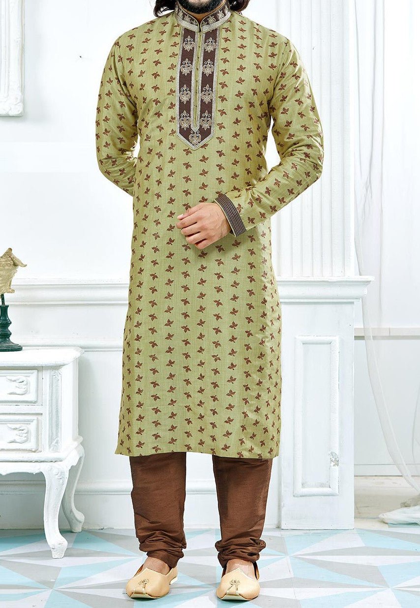 Men’s Traditional Party Wear Jacquard Kurta Pajama - db13738