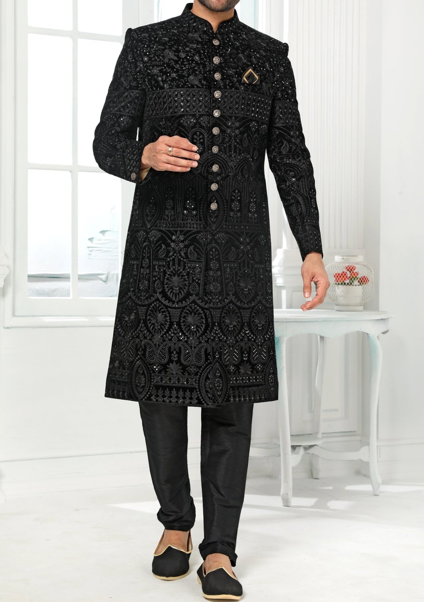 Men's Traditional Party Wear Sherwani Suit - db20444