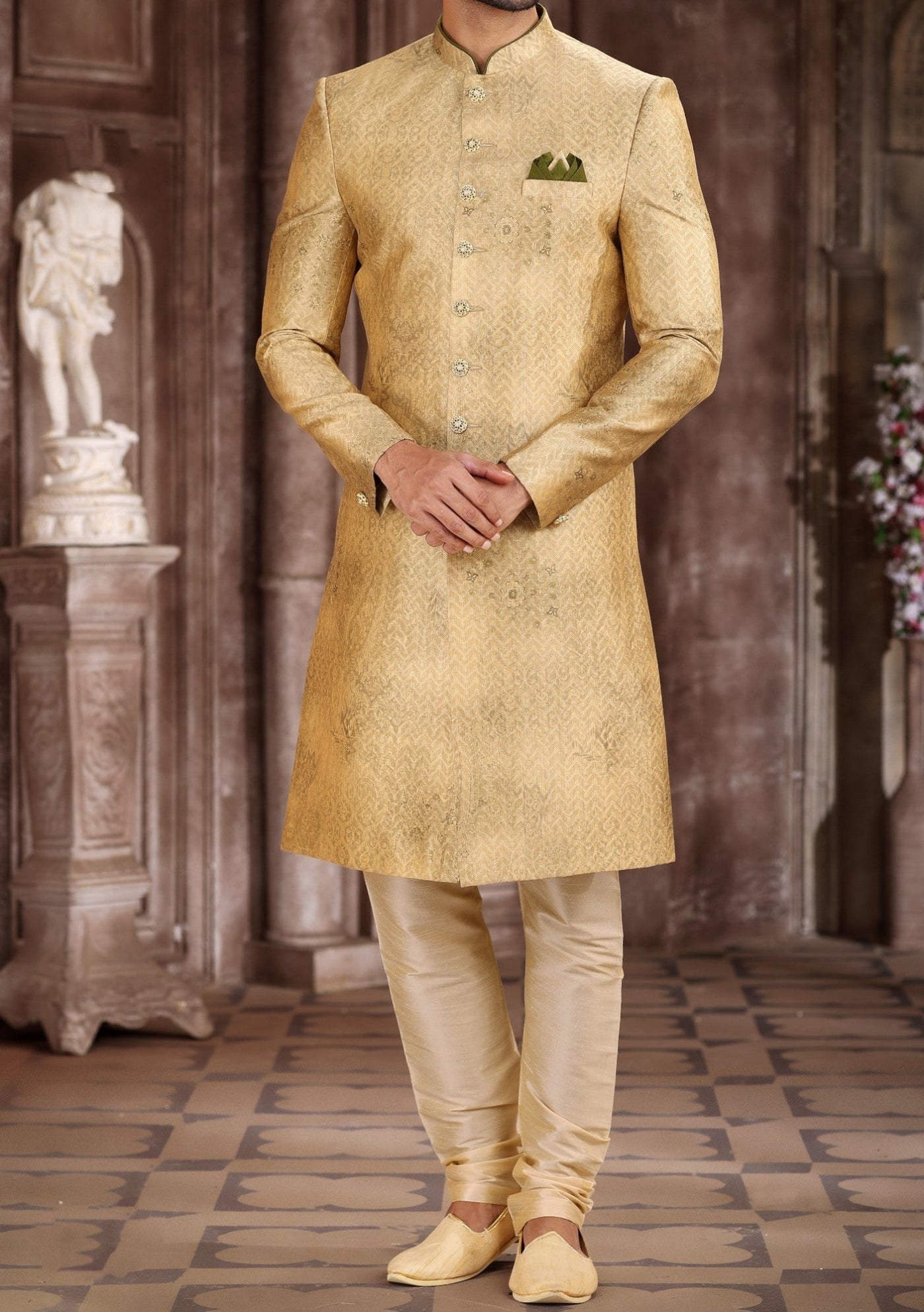 Men's Traditional Party Wear Sherwani Suit - db22831