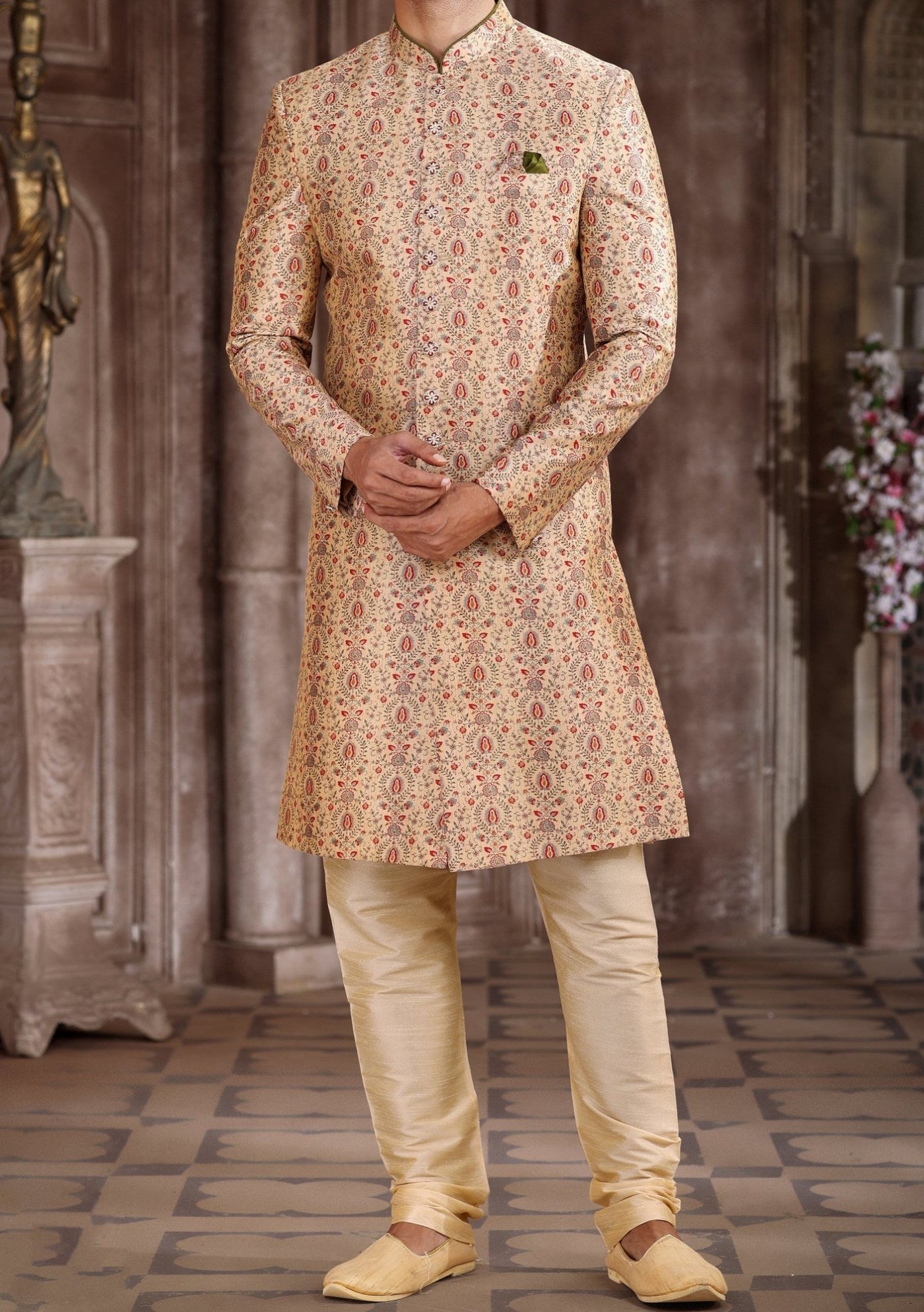 Men's Traditional Party Wear Sherwani Suit - db22829