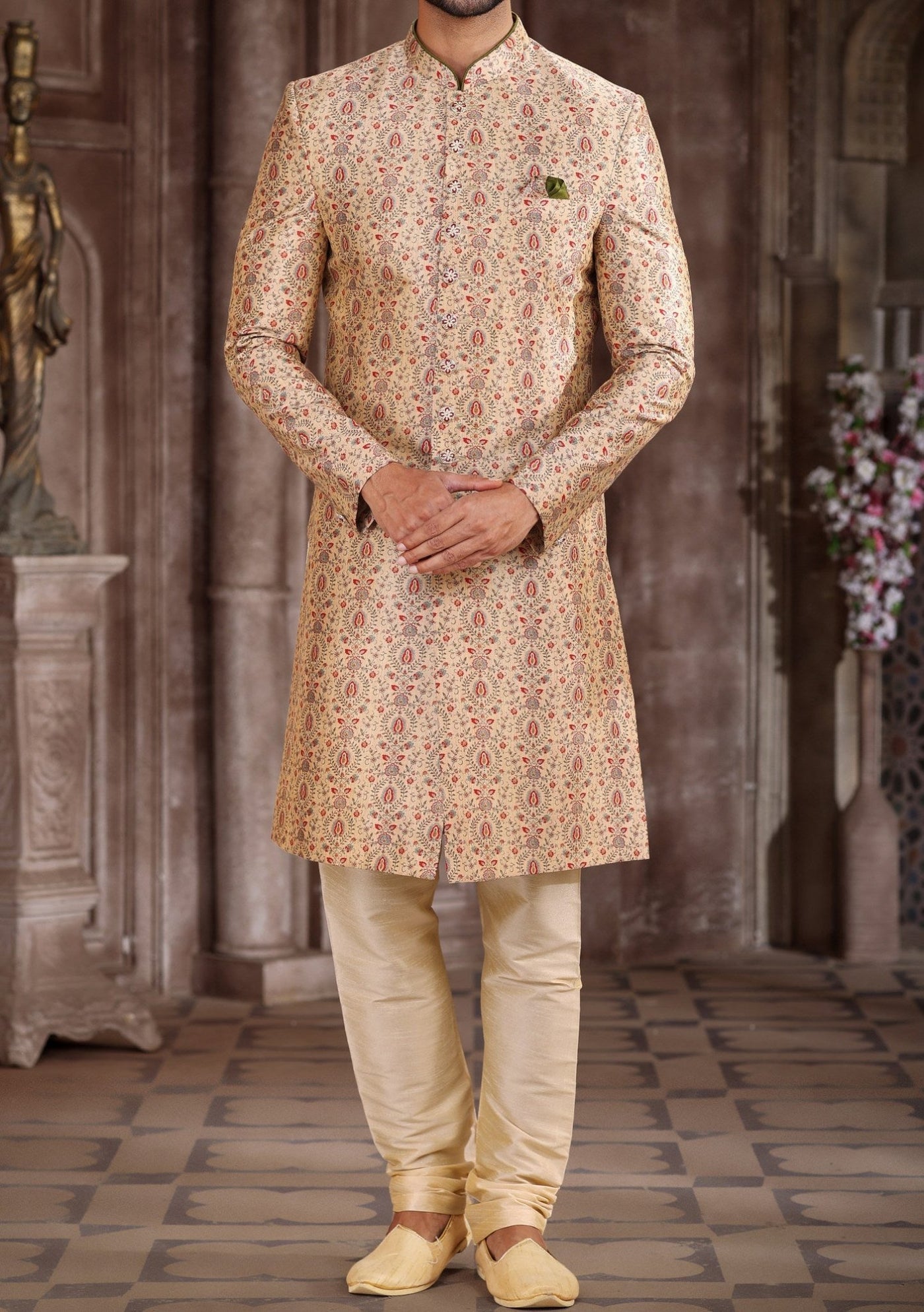 Men's Traditional Party Wear Sherwani Suit - db22829