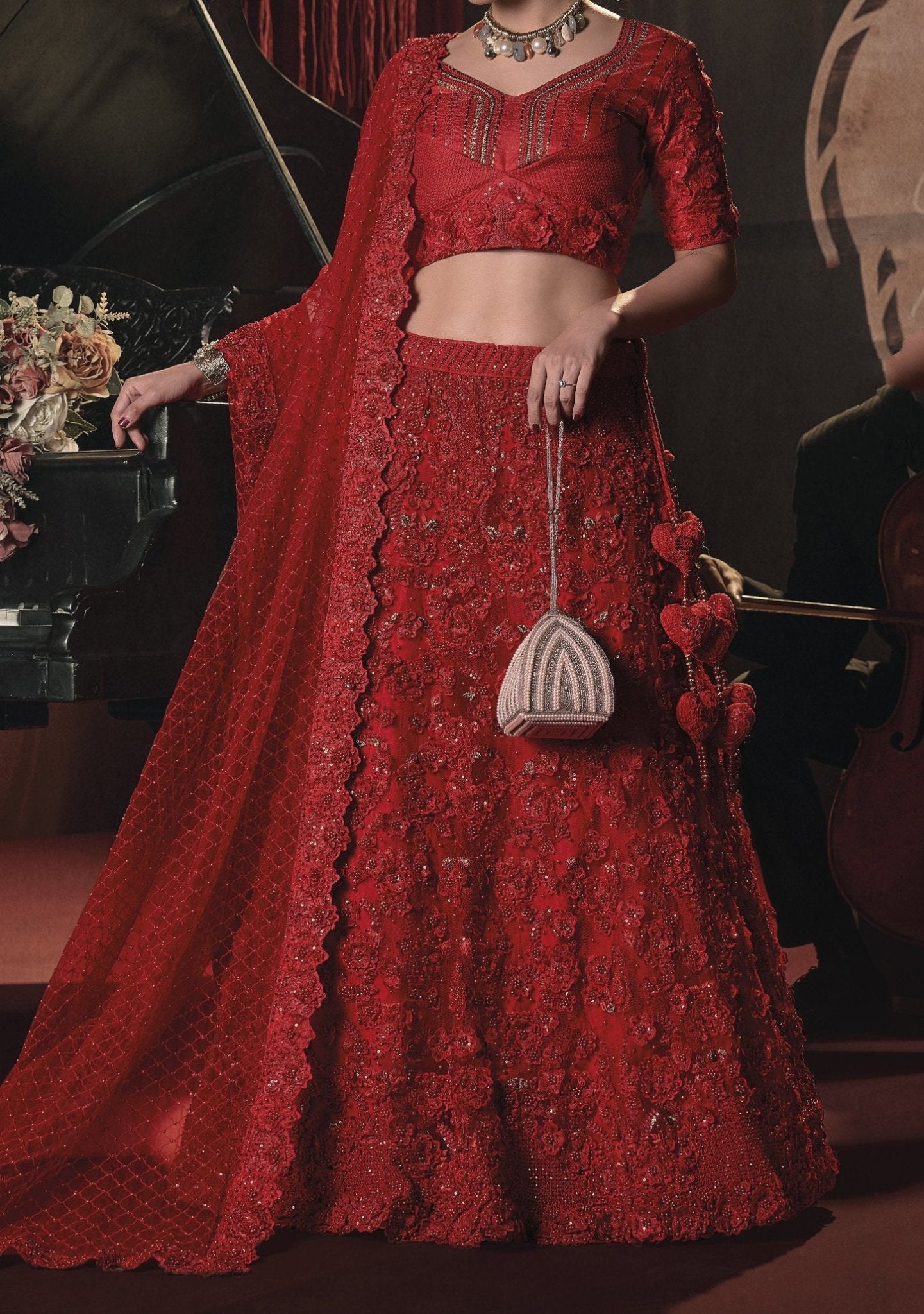 Designer Digital Printed Lehenga Choli for Women Party Wear - Etsy | Red  lehenga choli, Red lehenga, Designer lehenga choli