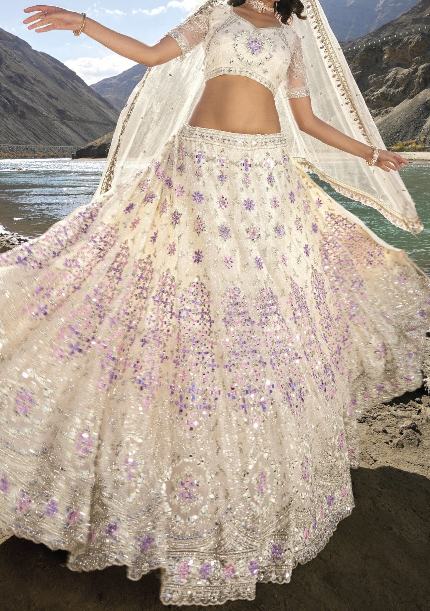 MN Swarovski Girlish Bridal Wear Lehenga Choli - db24311