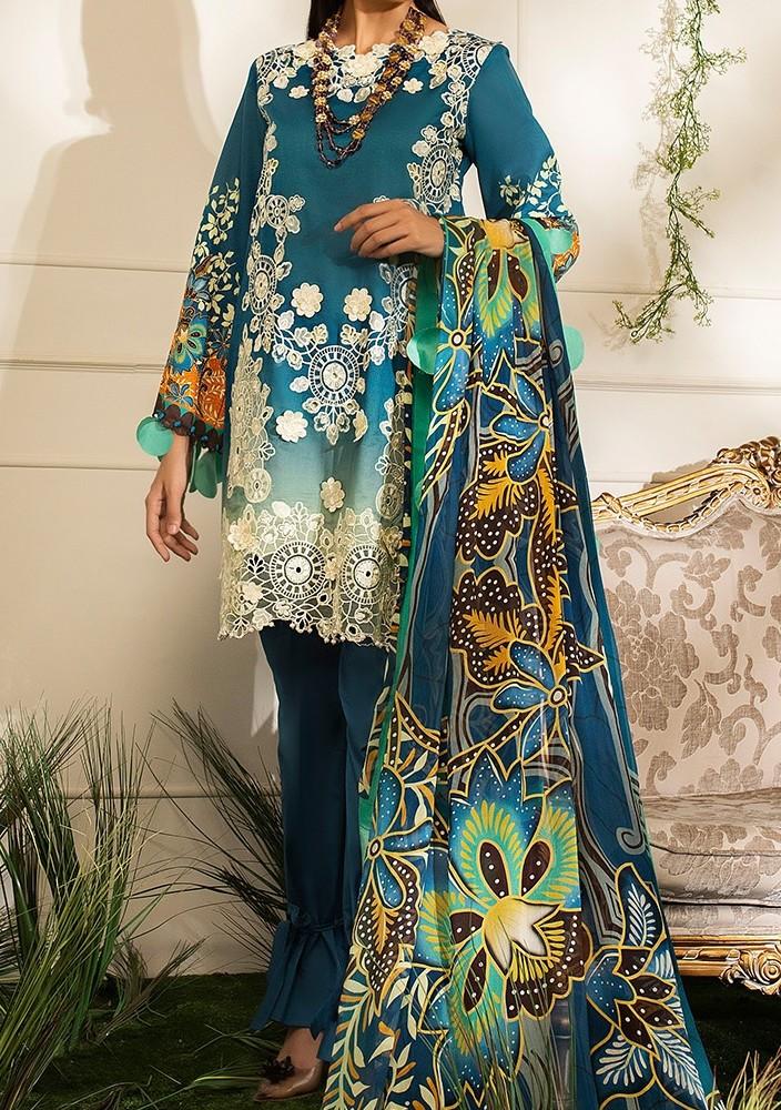 Mushq Hemlin Luxury Pakistani  Lawn Dress: Deshi Besh.