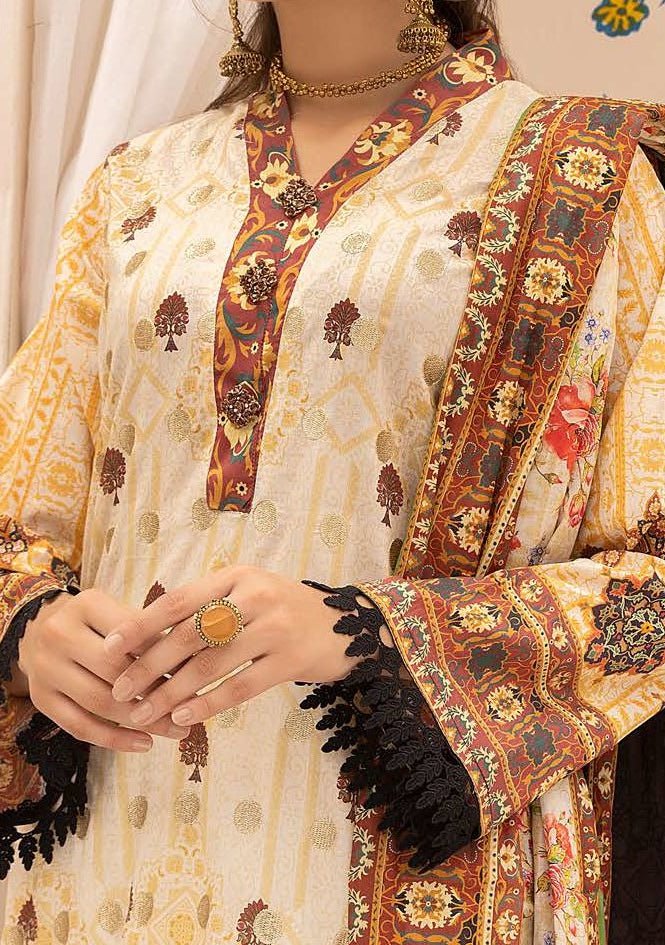 Nur Printed Embroidered Pakistani Lawn Dress - db19203