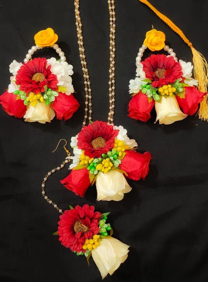 Occasional Artificial Floral Necklace Set - dba093