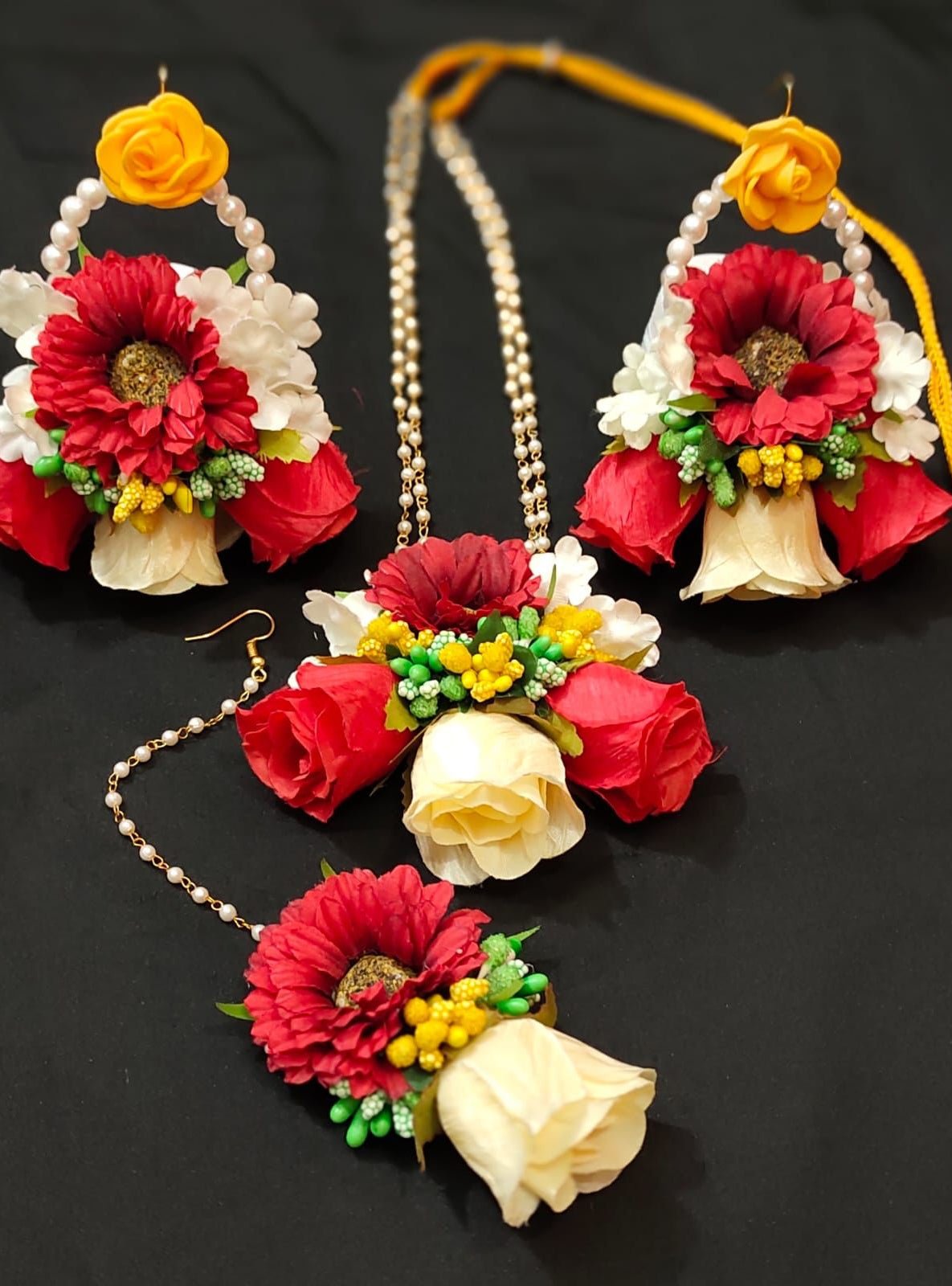 Occasional Artificial Floral Necklace Set - dba093