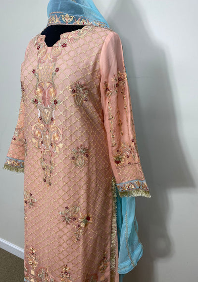 Pakistani Embroidered Master Copy Palazzo Dress - db18672