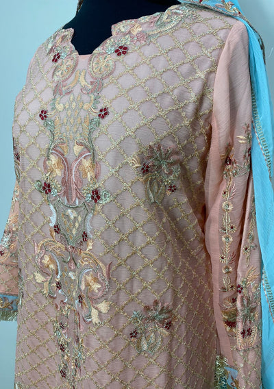 Pakistani Embroidered Master Copy Palazzo Dress - db18672