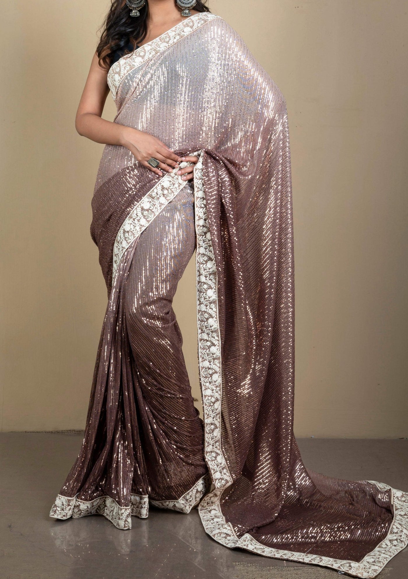 Hand Parshi Border Parsi Handwork Saree, With Blouse Piece, 6.4 m at best  price in Howrah