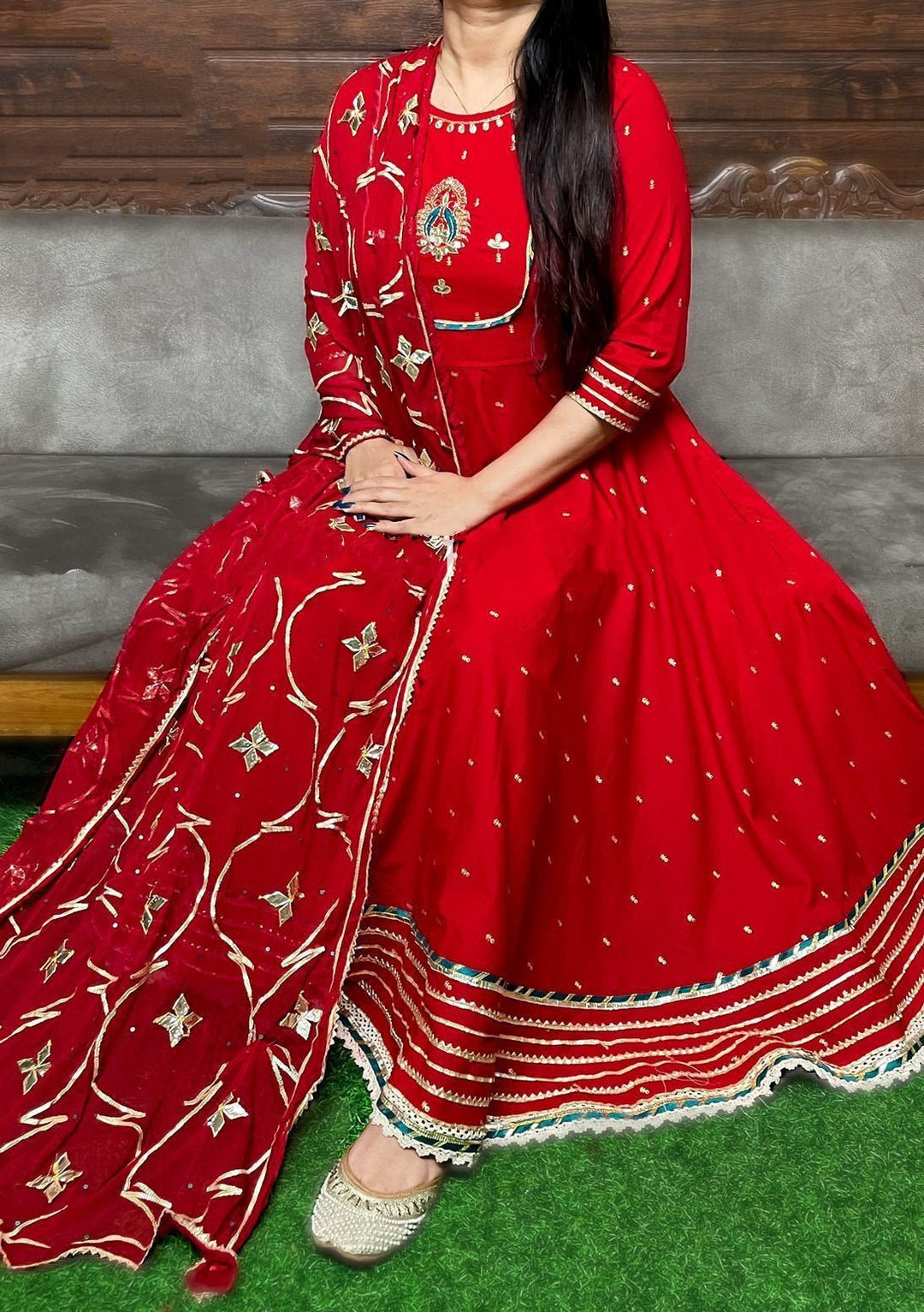 Premium Cotton Anarkali Gown Premium Cotton Anarkali Gown
