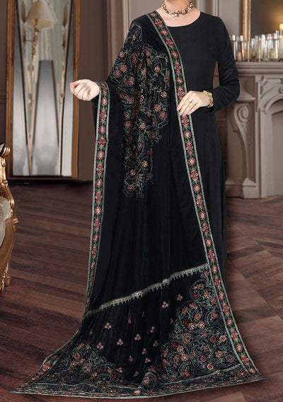 Ramsha Pakistani Embroidered Velvet Shawl - db24537