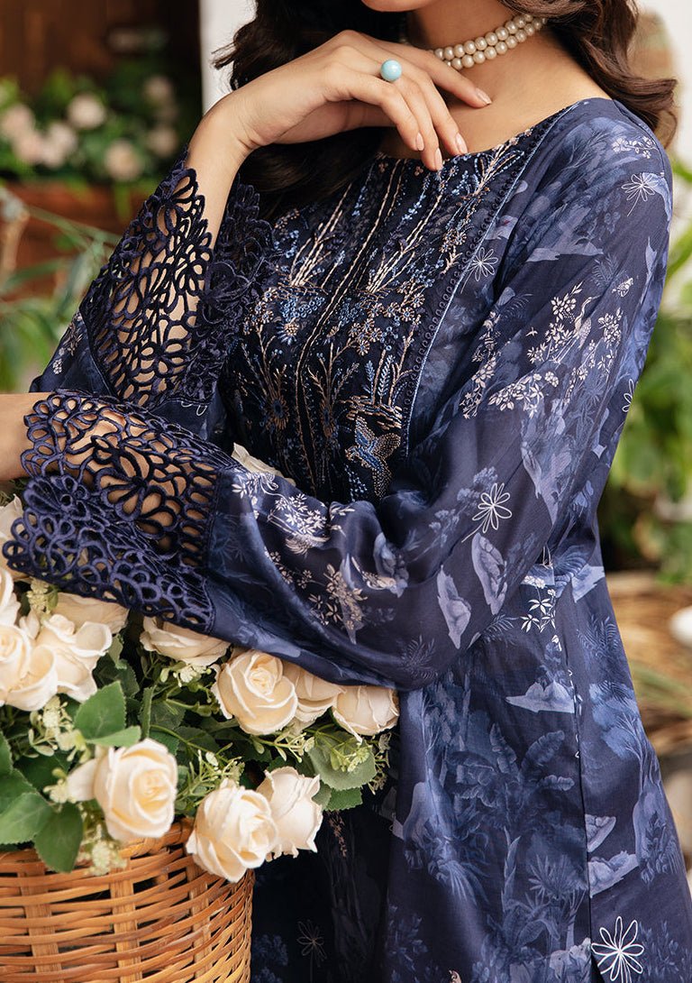 Ramsha Rangrez Embroidered Printed Lawn Dress