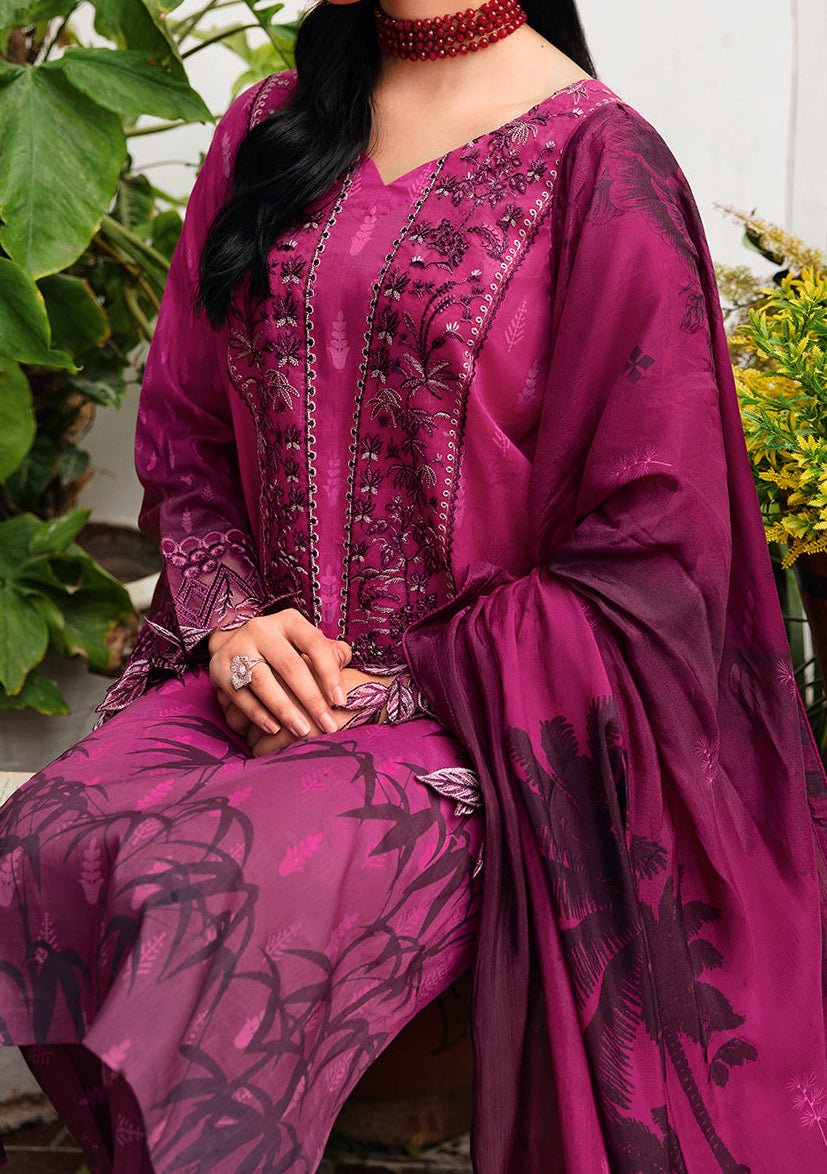 Ramsha Rangrez Embroidered Printed Lawn Dress - db25166