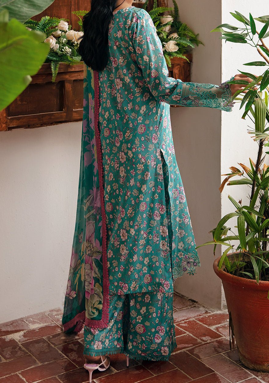 white christmas dresses Elegant Embroidered Lawn Dress with Digital Print Silk Dupatta – Best Price  Online in Pakistan main image 0
