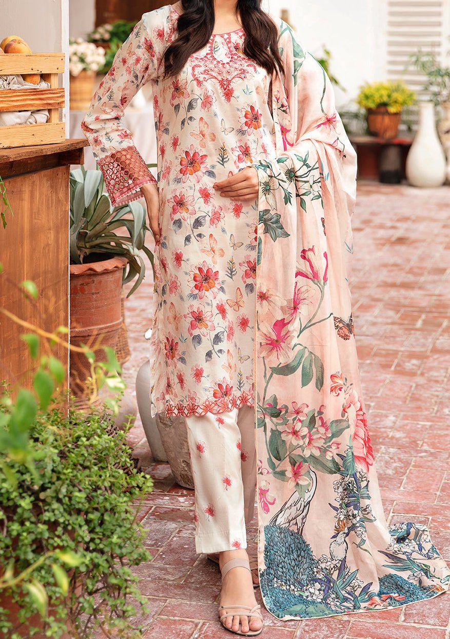 Ramsha Rangrez Embroidered Printed Lawn Dress - db25164