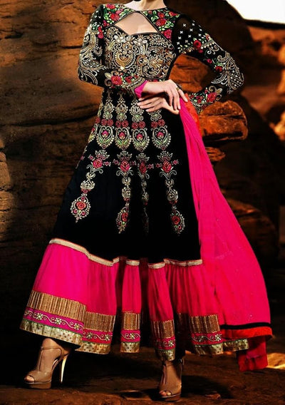Reet By Rama Designer Long Style Anarkali Suit: Deshi Besh.