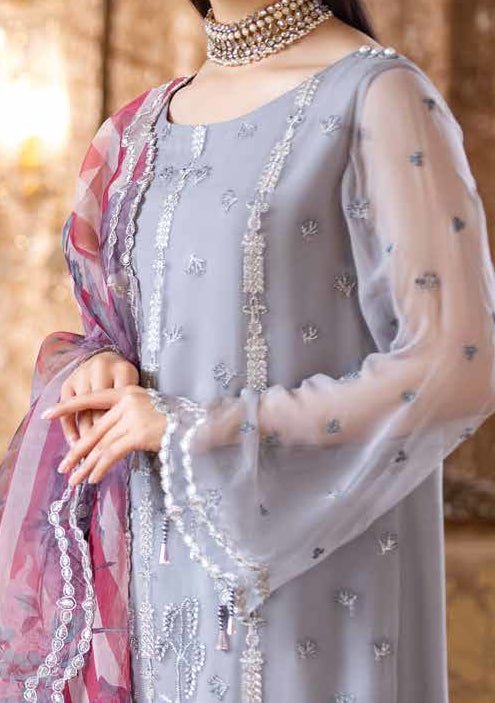 Riaz Arts Jannan Embroidered Pakistani Chiffon Dress - db18325