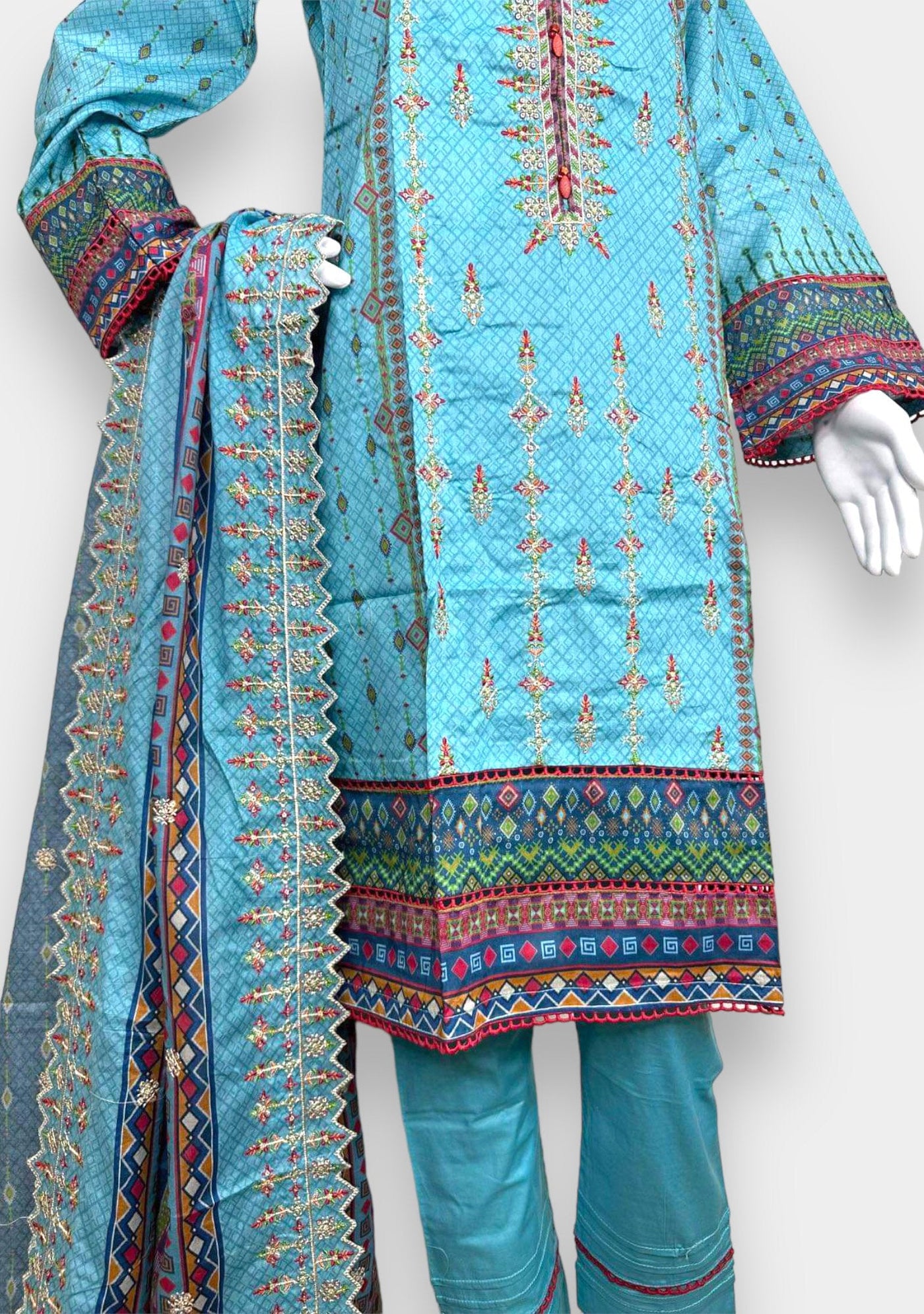 Riwayat Embroidered Ready Made Lawn Dress - db24084