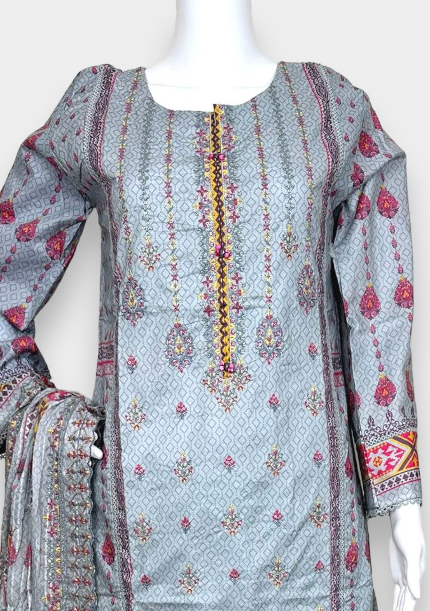 Riwayat Embroidered Ready Made Lawn Dress - db24085