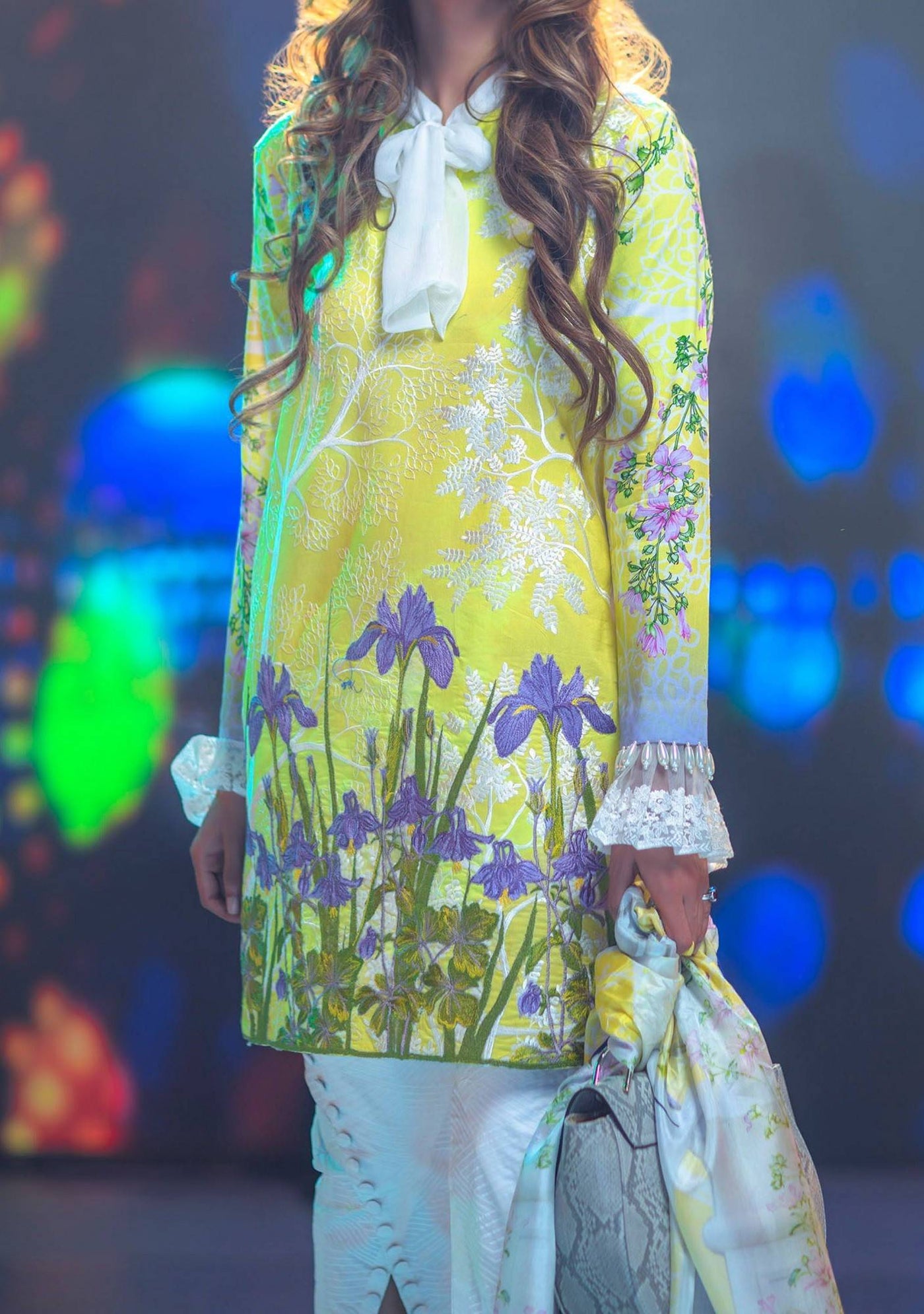 Rungrez Festive Lawn Collection Pakistani Designer Suit: Deshi Besh.