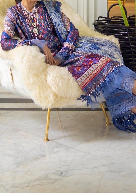 Sana Safinaz Designer Pakistani Luxury Lawn Dress - db18511