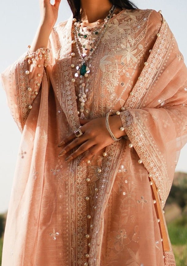 open lace back dress Sana Safinaz Embroidered Luxury Lawn Unstitched 3Pc Suit D-02B