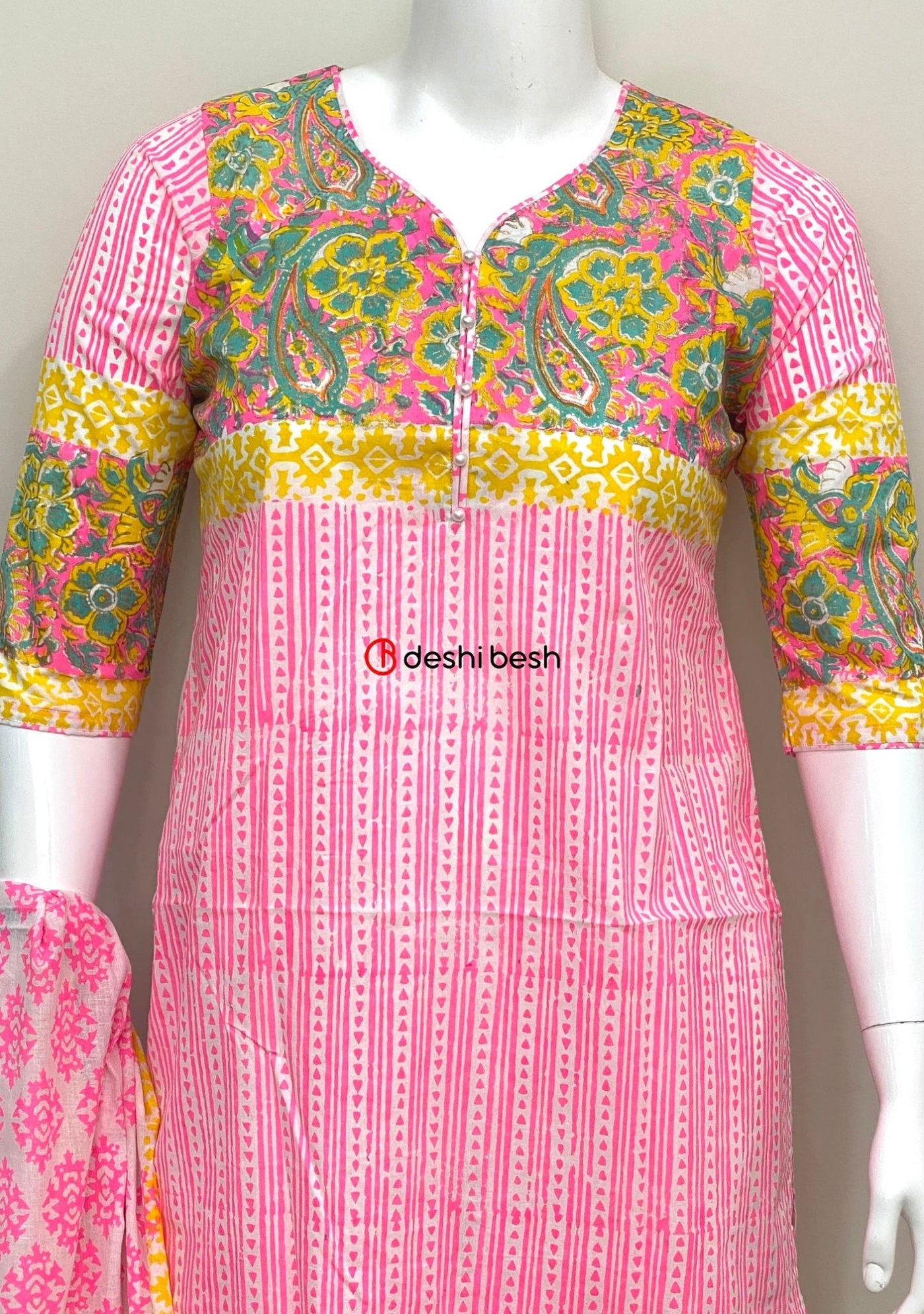 Summer Block Printed Soft Cotton Salwar Suit - db19679