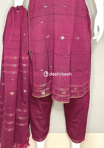 Summer Boutique Designer Jamdani Cotton Salwar Suit - db19801