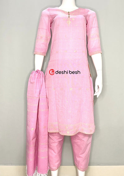 Summer Boutique Designer Jamdani Cotton Salwar Suit - db19798