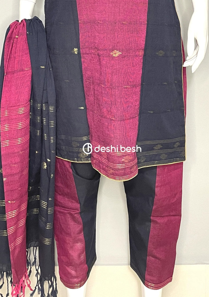 Summer Boutique Designer Jamdani Cotton Salwar Suit