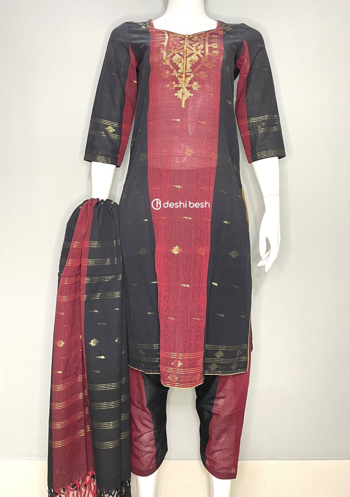 Pure Banarasi Jamdani Tilfi Premium Quality Unstitched Salwar Suit All –  fab-persona