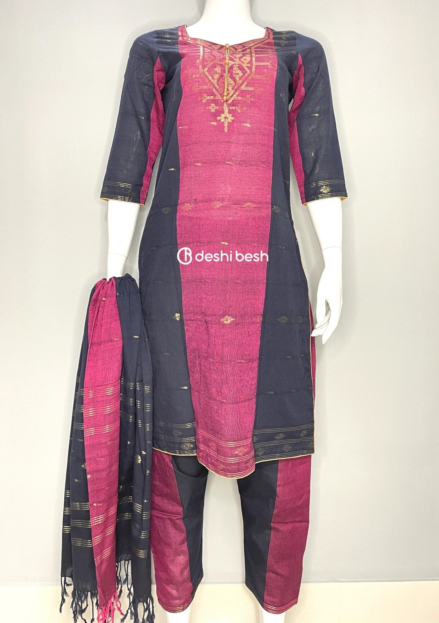 Summer Boutique Designer Jamdani Cotton Salwar Suit - db19800