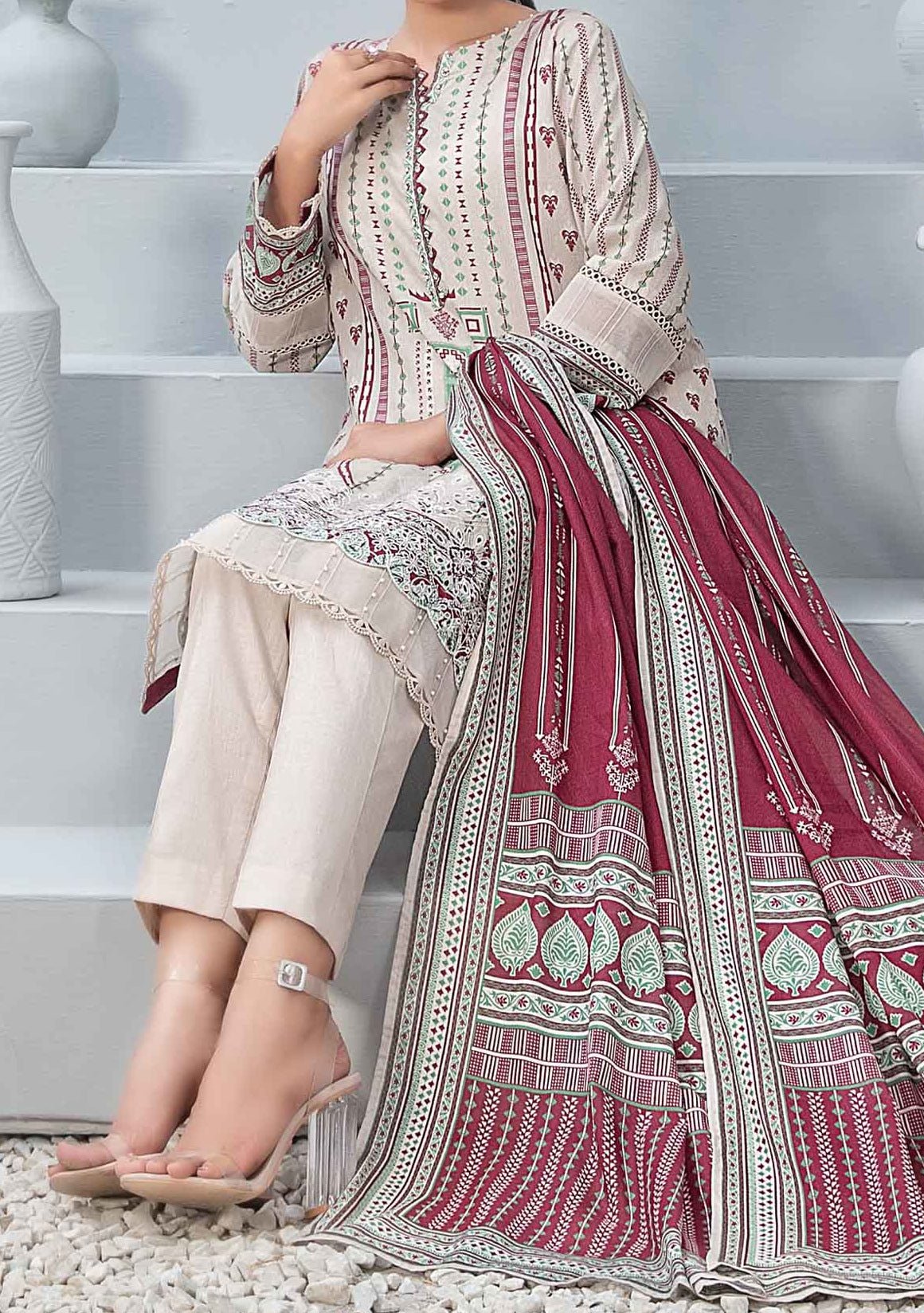 Tawakkal Cloite Embroidered Printed Lawn Dress - db25576