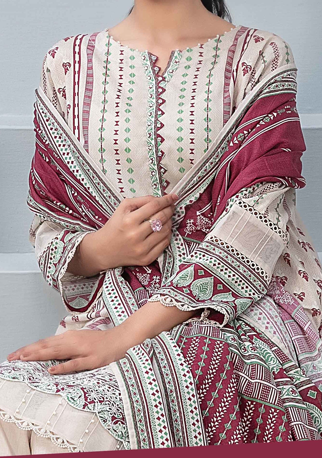 Tawakkal Cloite Embroidered Printed Lawn Dress - db25576