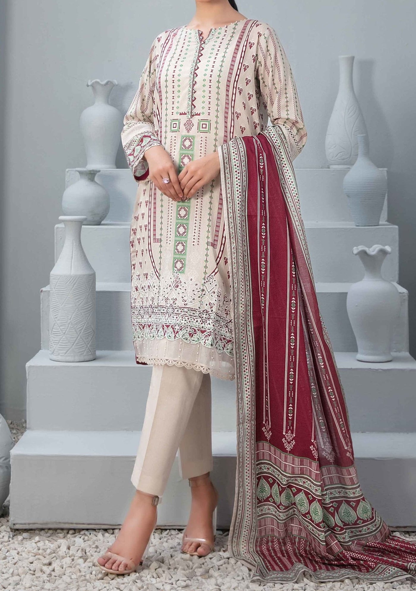 Tawakkal Cloite Embroidered Printed Lawn Dress - db25576