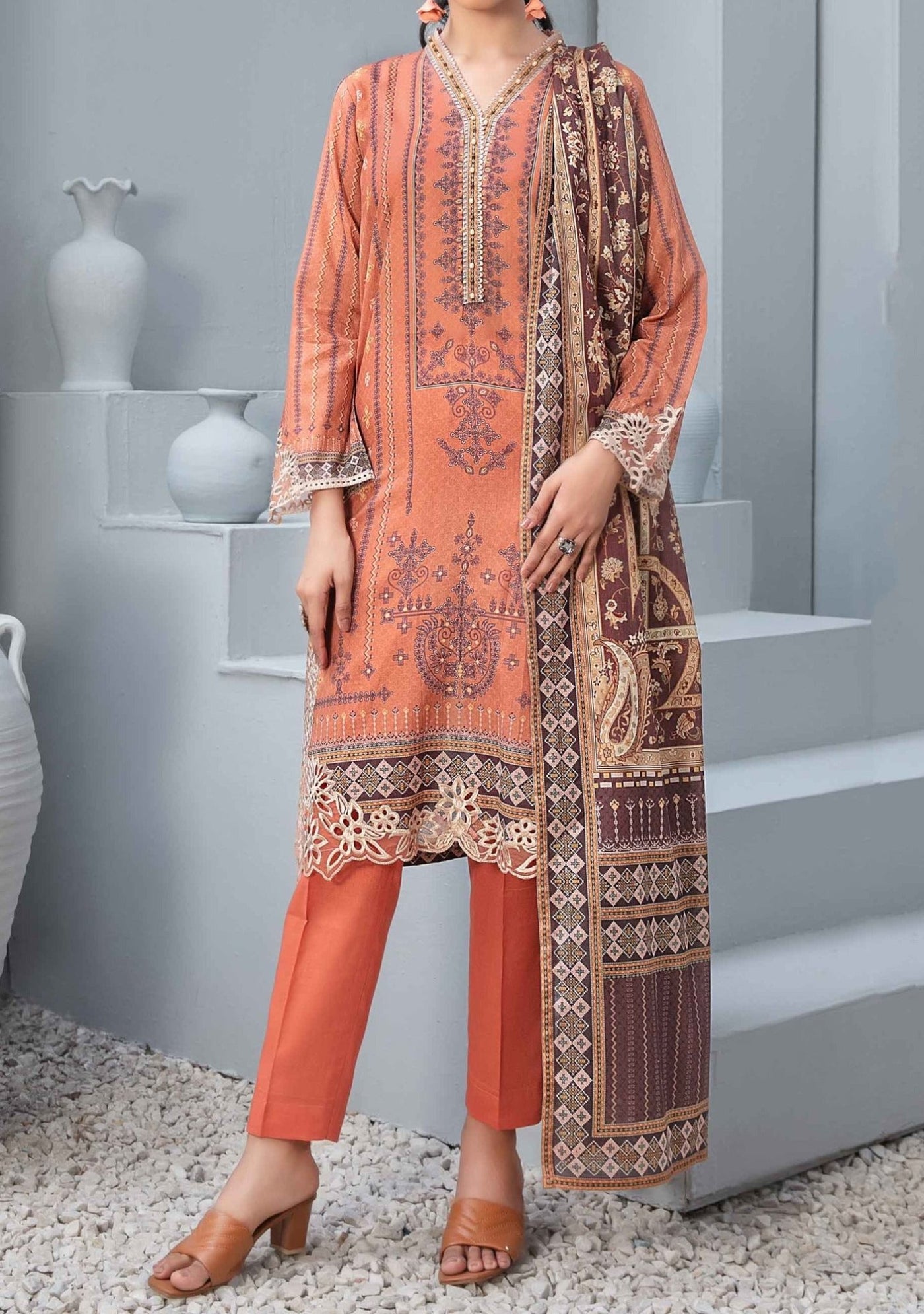 Tawakkal Cloite Embroidered Printed Lawn Dress - db25583