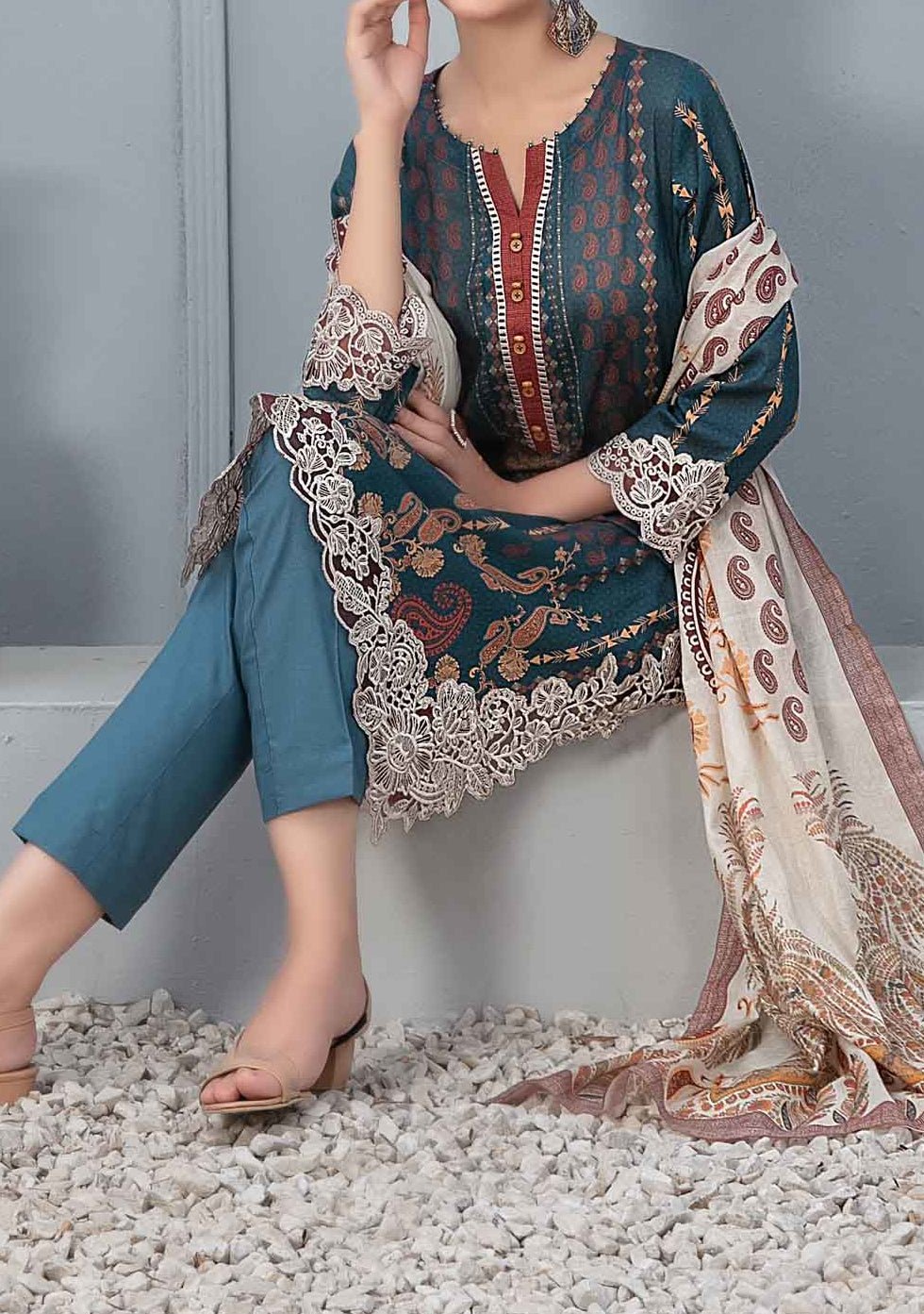 Tawakkal Cloite Embroidered Printed Lawn Dress - db25578 Tawakkal Cloite Embroidered Printed Lawn Dress - db25578
