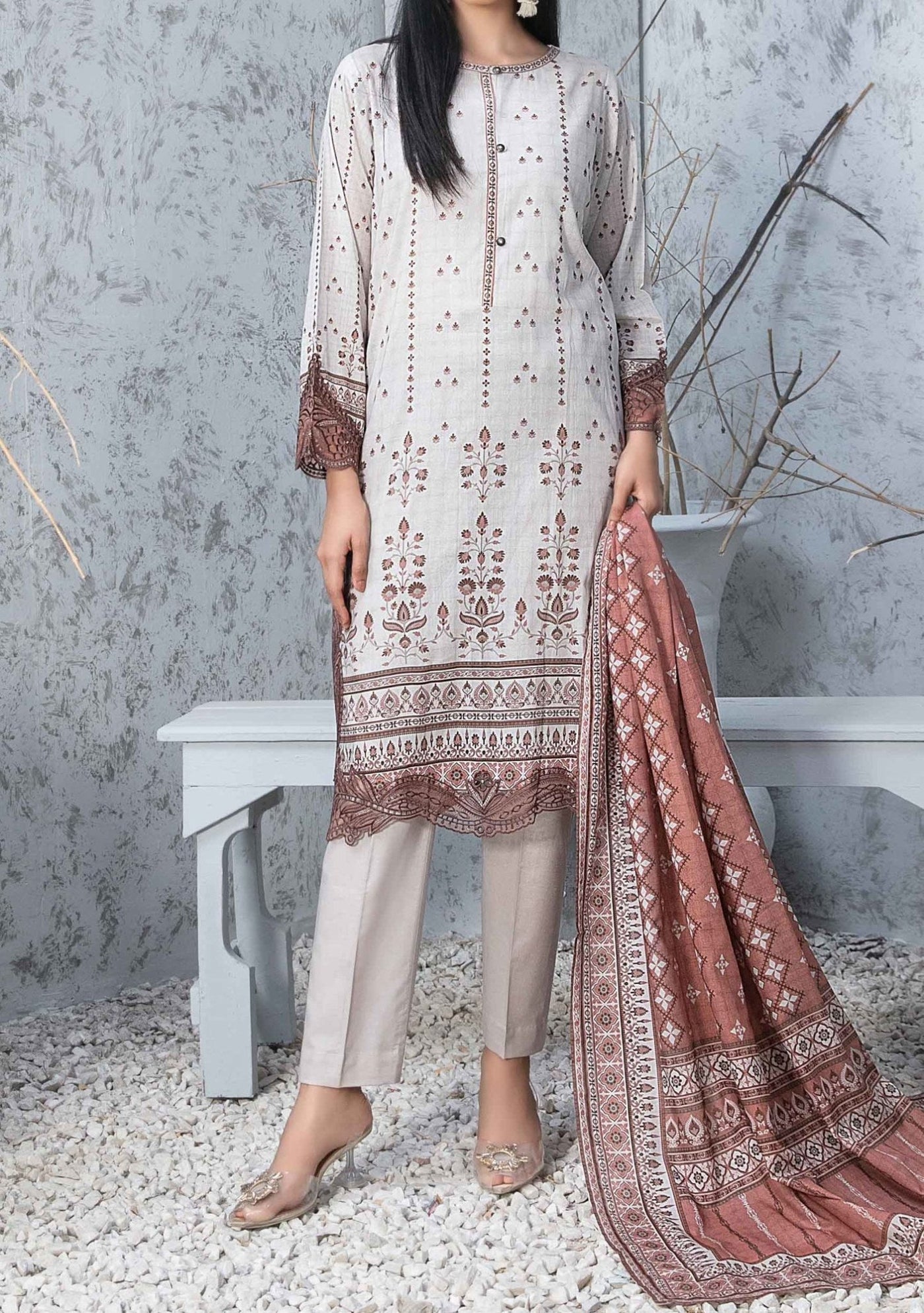 Tawakkal Cloite Embroidered Printed Lawn Dress - db25579