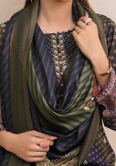 Tawakkal Embroidered Printed Pakistani Linen Dress - db18134