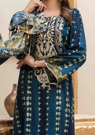 Tawakkal Embroidered Printed Pakistani Linen Dress - db18138