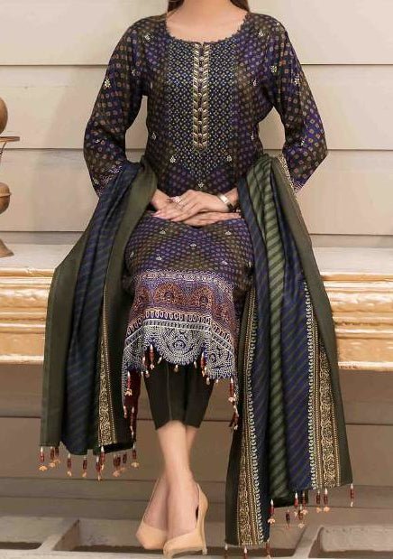 Tawakkal Embroidered Printed Pakistani Linen Dress - db18134