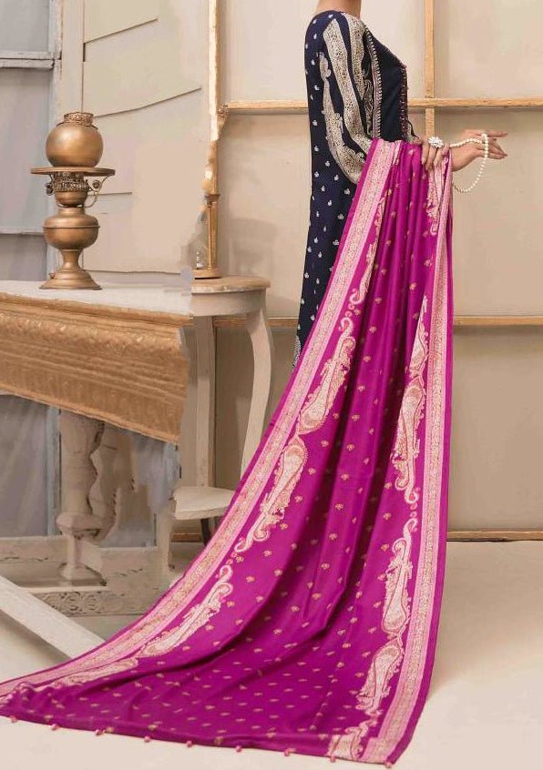 Tawakkal Embroidered Printed Pakistani Linen Dress - db18137