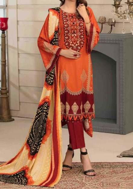 Tawakkal Embroidered Printed Pakistani Linen Dress - db18140