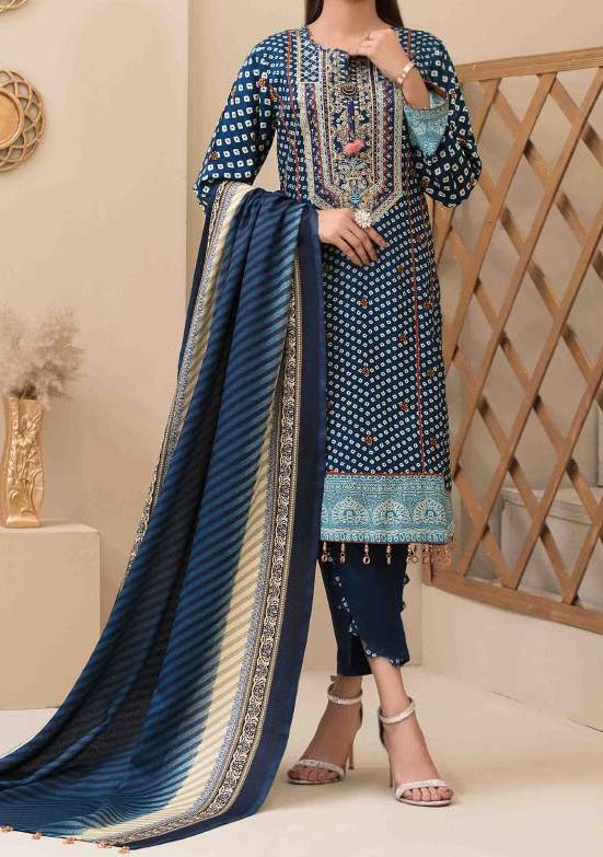 Tawakkal Embroidered Printed Pakistani Linen Dress - db18135