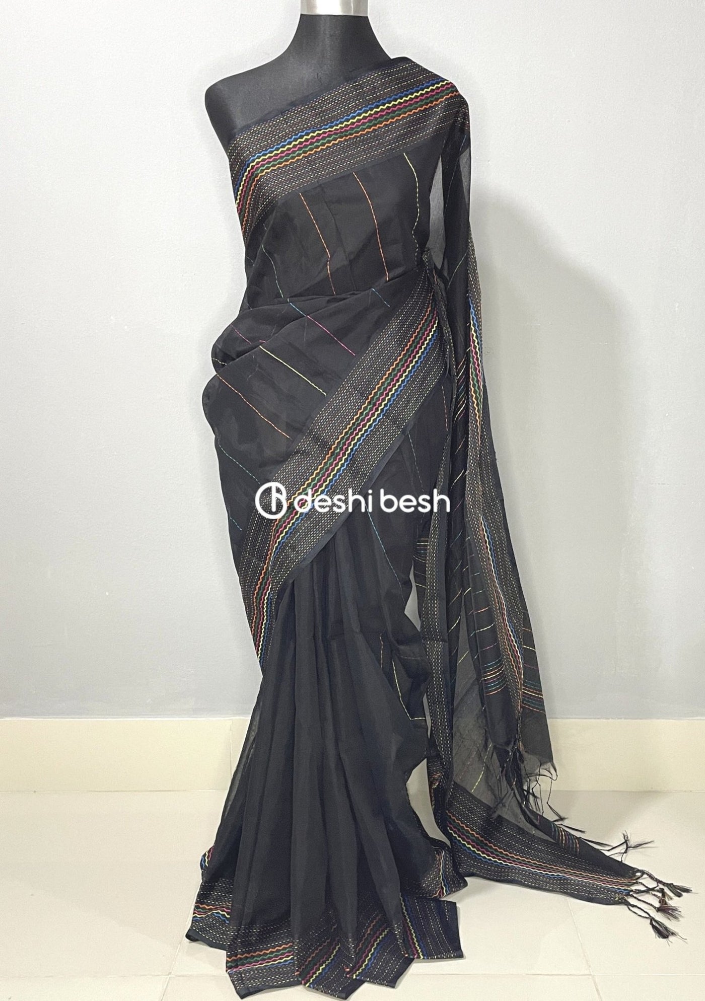 Traditional Designer Handloom Kantha Stitch Saree - db18740