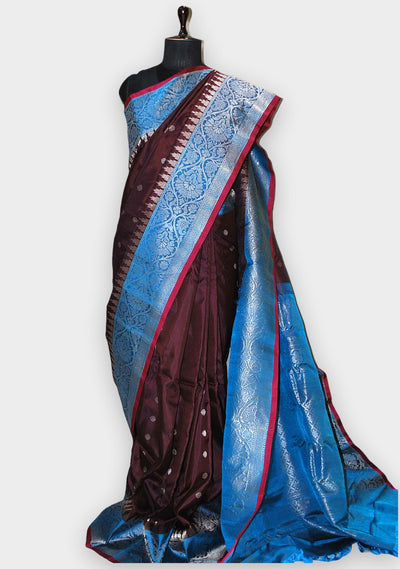 Traditional Hand Woven Gadwal Silk Saree - db22906